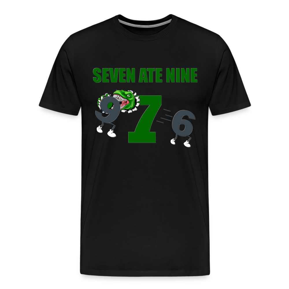 Seven Ate Nine, Funny Math Shirt, Seven Eight Nine, 7 ate 9, 7 8 9, Math, Mathematics, Science, Funny Geeks Shirt, Math Teacher Shirt - black
