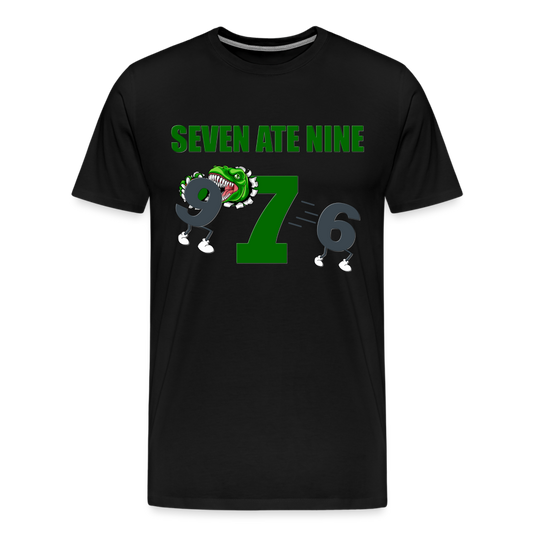 Seven Ate Nine, Funny Math Shirt, Seven Eight Nine, 7 ate 9, 7 8 9, Math, Mathematics, Science, Funny Geeks Shirt, Math Teacher Shirt - black