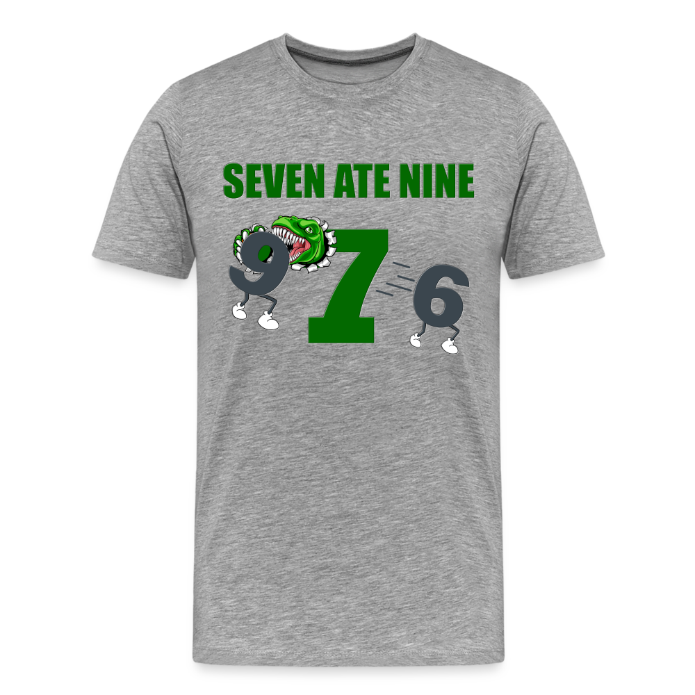 Seven Ate Nine, Funny Math Shirt, Seven Eight Nine, 7 ate 9, 7 8 9, Math, Mathematics, Science, Funny Geeks Shirt, Math Teacher Shirt - heather gray