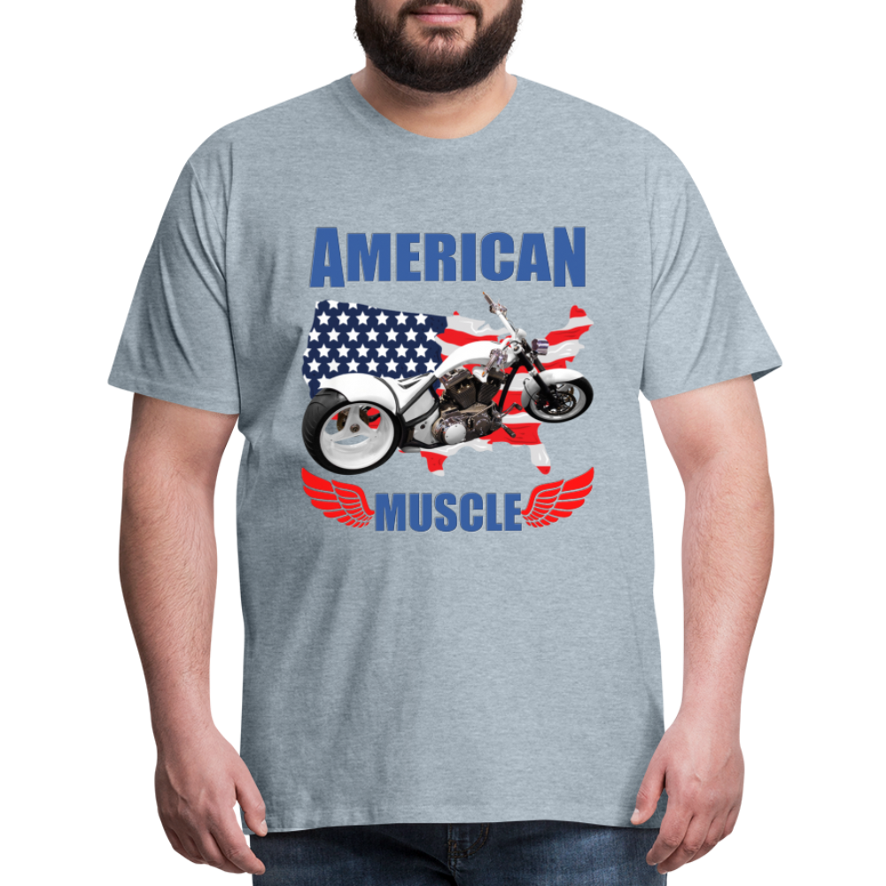 American Muscle Shirt, Motorcycle Shirt, Biker Shirt, Motorcycle Gift, Motorcycle Tshirt, Motorcycle Shirts, Motorcycle T Shirt, Biker Shirts - heather ice blue