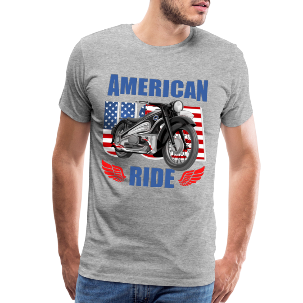 American Ride Shirt, Motorcycle Shirt, Biker Shirt, Motorcycle Gift, Motorcycle Tshirt, Motorcycle Shirts, Motorcycle T Shirt, Biker Shirts - heather gray
