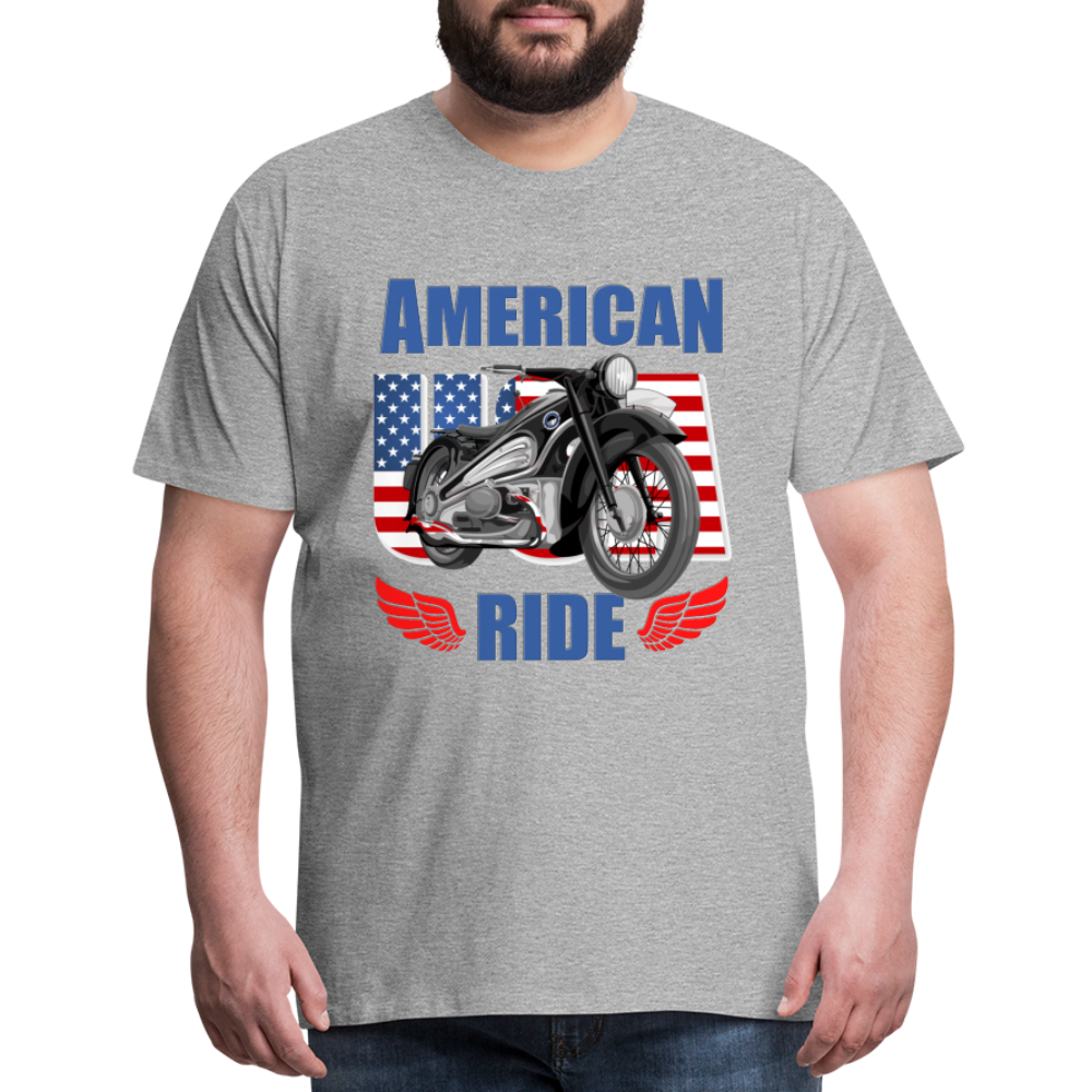 American Ride Shirt, Motorcycle Shirt, Biker Shirt, Motorcycle Gift, Motorcycle Tshirt, Motorcycle Shirts, Motorcycle T Shirt, Biker Shirts - heather gray