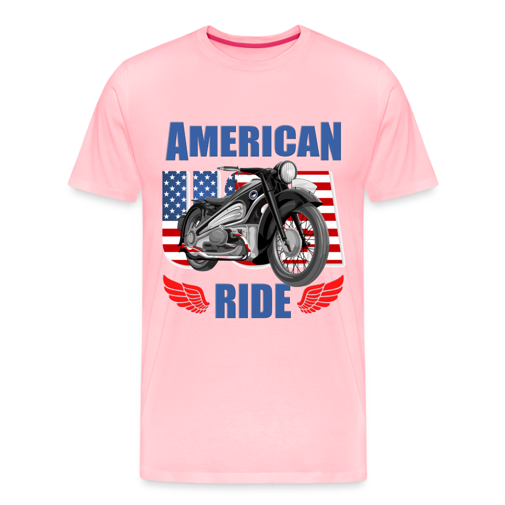 American Ride Shirt, Motorcycle Shirt, Biker Shirt, Motorcycle Gift, Motorcycle Tshirt, Motorcycle Shirts, Motorcycle T Shirt, Biker Shirts - pink