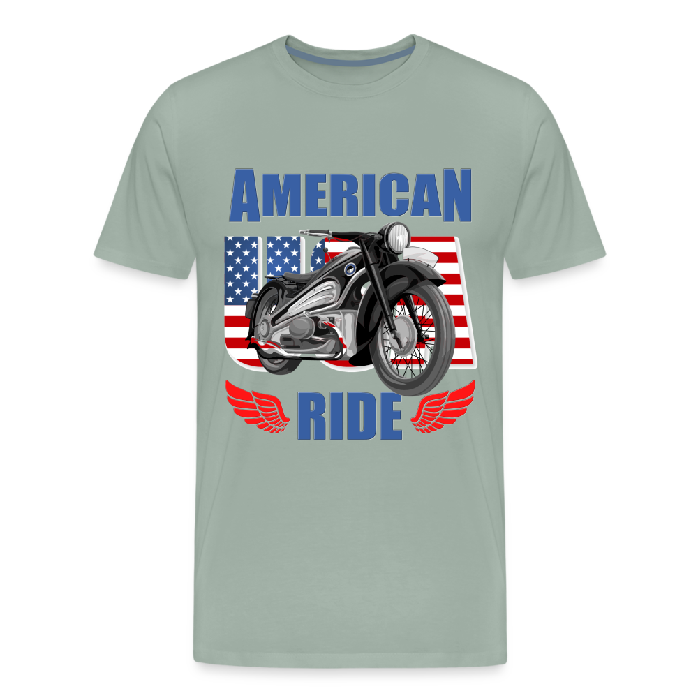 American Ride Shirt, Motorcycle Shirt, Biker Shirt, Motorcycle Gift, Motorcycle Tshirt, Motorcycle Shirts, Motorcycle T Shirt, Biker Shirts - steel green