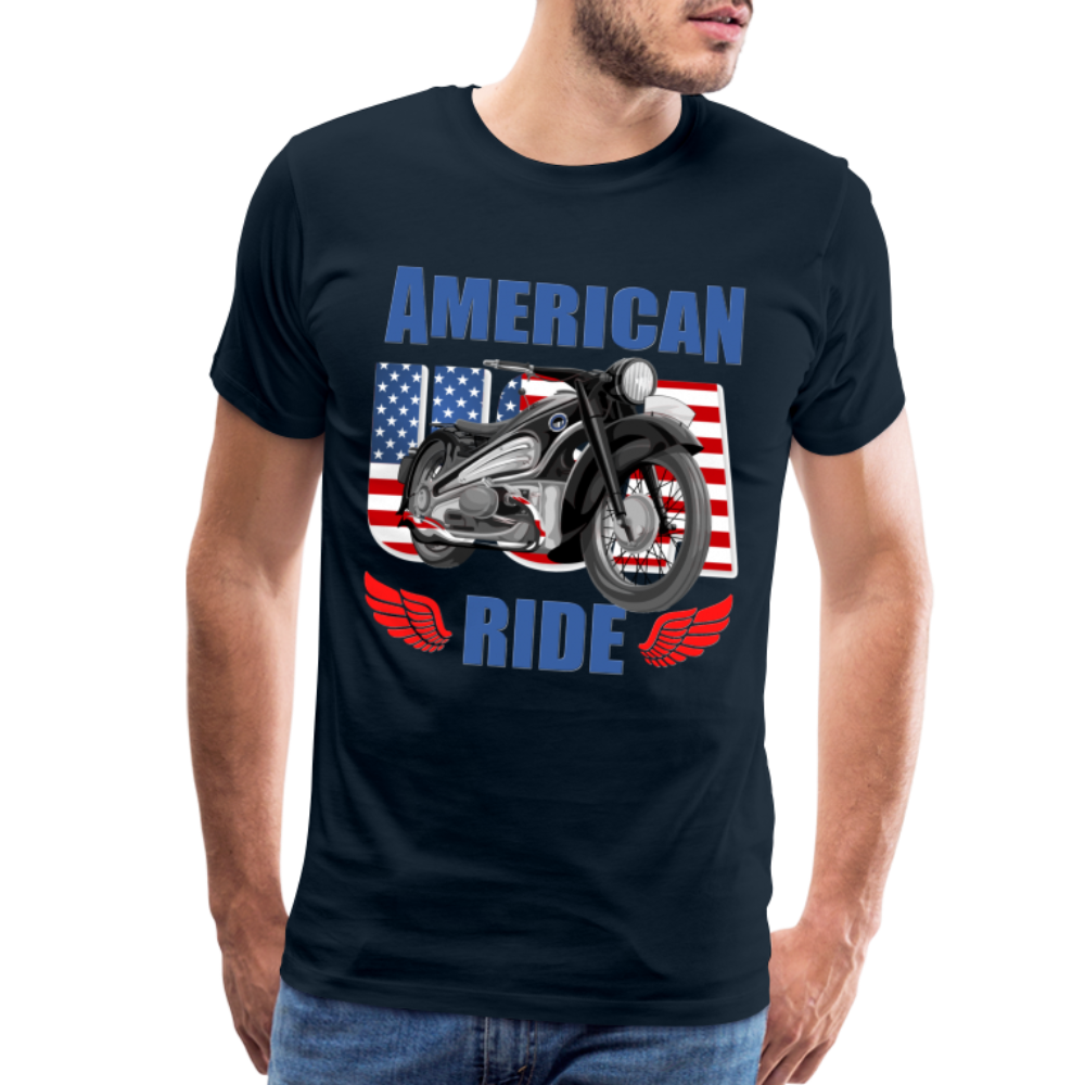 American Ride Shirt, Motorcycle Shirt, Biker Shirt, Motorcycle Gift, Motorcycle Tshirt, Motorcycle Shirts, Motorcycle T Shirt, Biker Shirts - deep navy