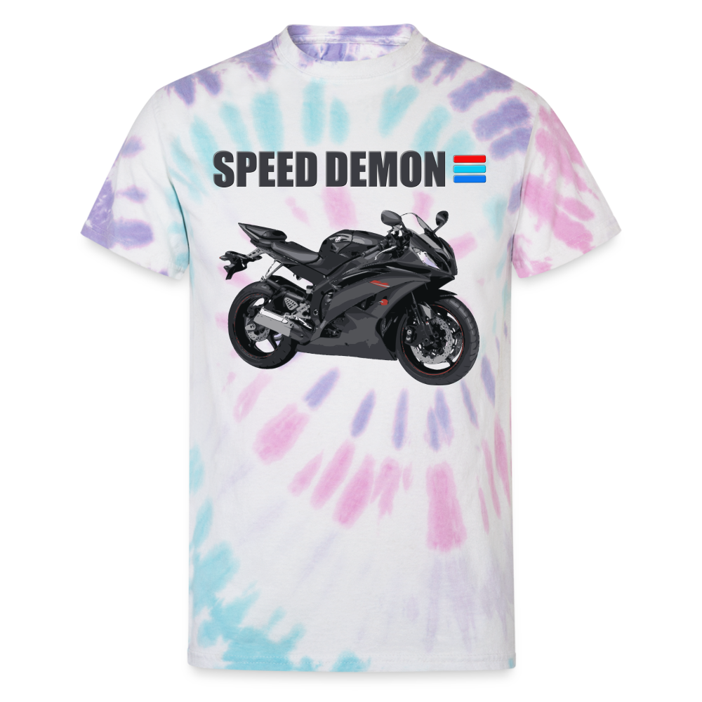 Motorcycle Gift, Motorcycle Shirt, Biker Shirt, Speed Demon Shirt, Motorcycle Tshirt, Motorcycle T Shirt, Racing Shirt, Sports Bike Shirt, Unisex Tie Dye T-Shirt - Pastel Spiral