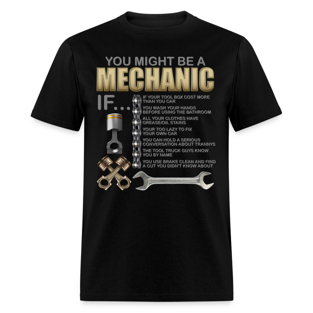 Mechanic Gift, Mechanic Shirt, You Might Be A Mechanic, Diesel Mechanic, Gift For Mechanic, Car Mechanic, Car Guy Shirt, Funny Dad Shirt - black