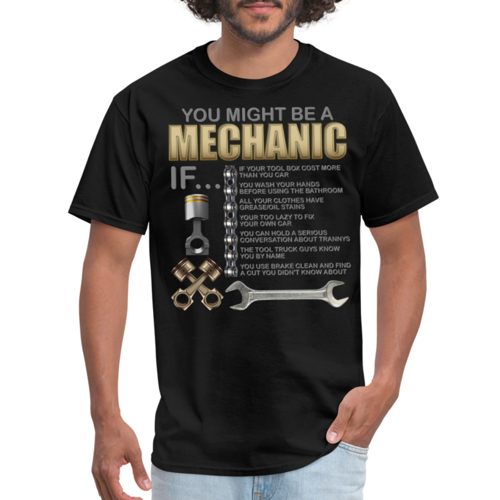 Mechanic Gift, Mechanic Shirt, You Might Be A Mechanic, Diesel Mechanic, Gift For Mechanic, Car Mechanic, Car Guy Shirt, Funny Dad Shirt - black