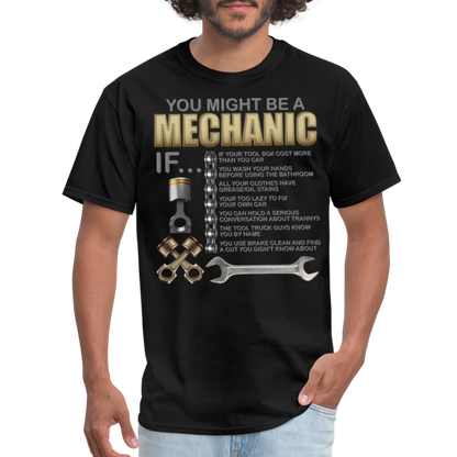 Mechanic Gift, Mechanic Shirt, You Might Be A Mechanic, Diesel Mechanic, Gift For Mechanic, Car Mechanic, Car Guy Shirt, Funny Dad Shirt - black