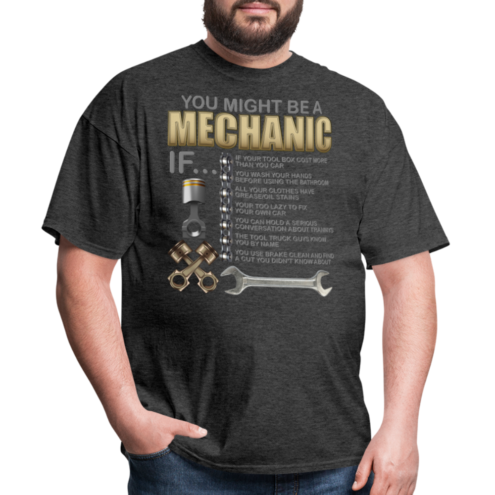 Mechanic Gift, Mechanic Shirt, You Might Be A Mechanic, Diesel Mechanic, Gift For Mechanic, Car Mechanic, Car Guy Shirt, Funny Dad Shirt - heather black