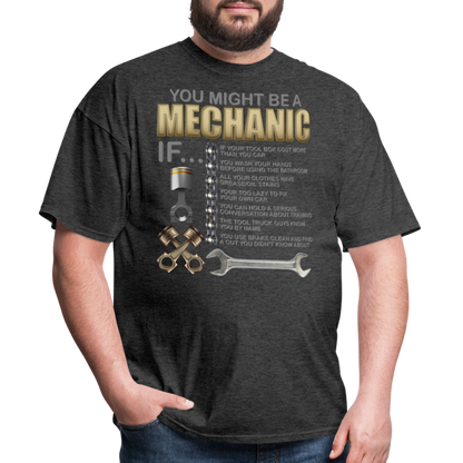 Mechanic Gift, Mechanic Shirt, You Might Be A Mechanic, Diesel Mechanic, Gift For Mechanic, Car Mechanic, Car Guy Shirt, Funny Dad Shirt - heather black