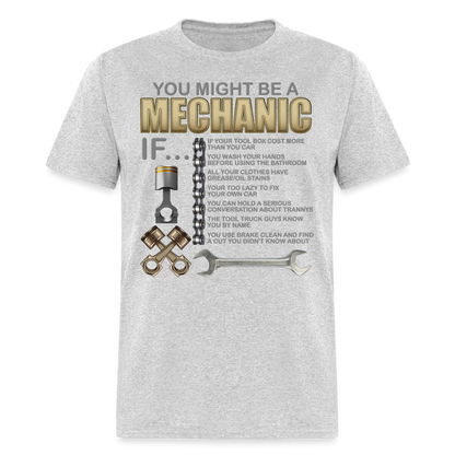 Mechanic Gift, Mechanic Shirt, You Might Be A Mechanic, Diesel Mechanic, Gift For Mechanic, Car Mechanic, Car Guy Shirt, Funny Dad Shirt - heather gray