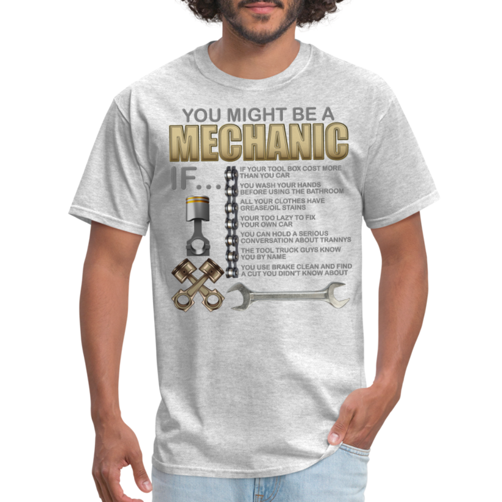 Mechanic Gift, Mechanic Shirt, You Might Be A Mechanic, Diesel Mechanic, Gift For Mechanic, Car Mechanic, Car Guy Shirt, Funny Dad Shirt - heather gray