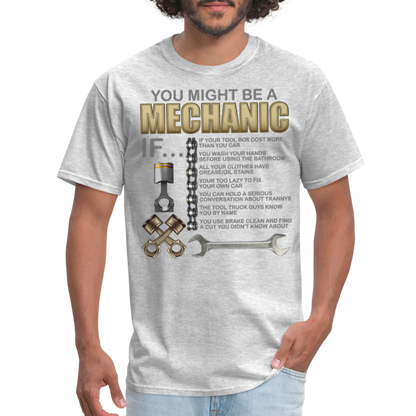 Mechanic Gift, Mechanic Shirt, You Might Be A Mechanic, Diesel Mechanic, Gift For Mechanic, Car Mechanic, Car Guy Shirt, Funny Dad Shirt - heather gray
