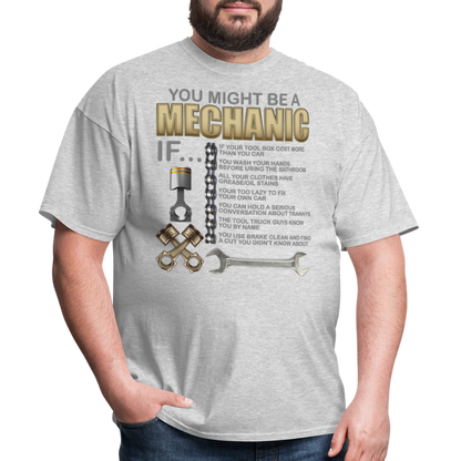 Mechanic Gift, Mechanic Shirt, You Might Be A Mechanic, Diesel Mechanic, Gift For Mechanic, Car Mechanic, Car Guy Shirt, Funny Dad Shirt - heather gray