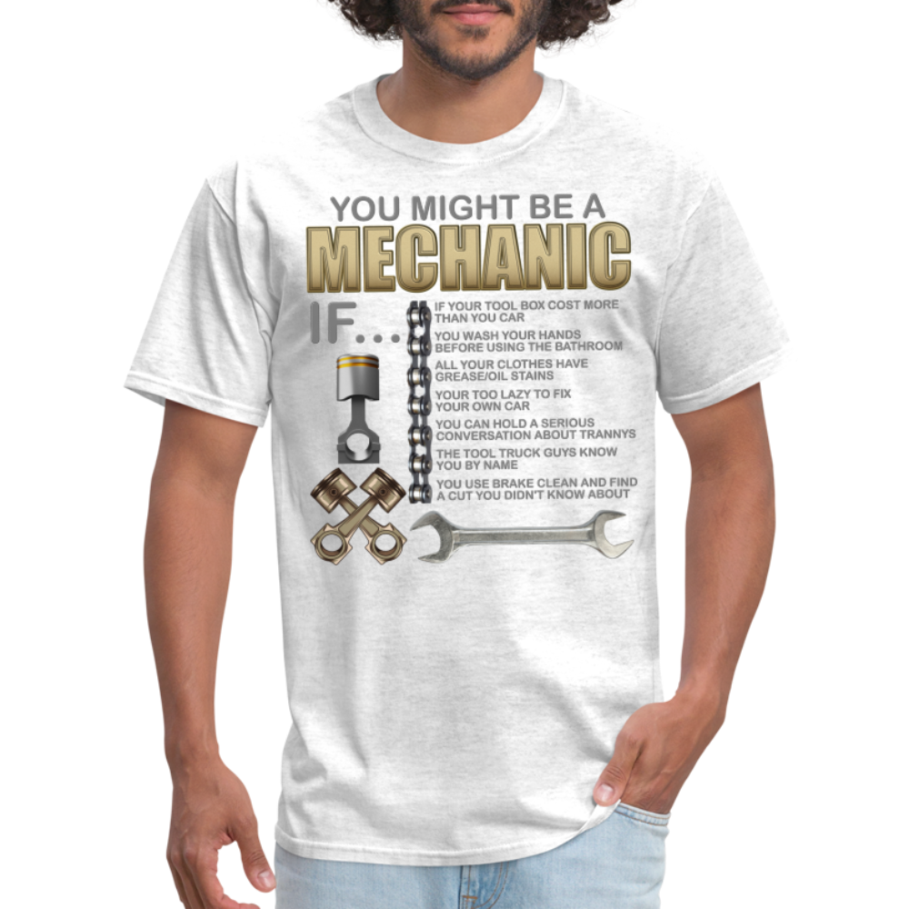 Mechanic Gift, Mechanic Shirt, You Might Be A Mechanic, Diesel Mechanic, Gift For Mechanic, Car Mechanic, Car Guy Shirt, Funny Dad Shirt - light heather gray