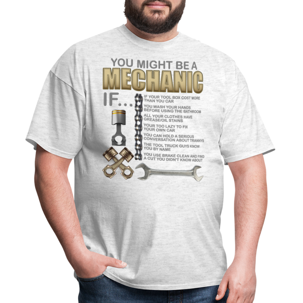 Mechanic Gift, Mechanic Shirt, You Might Be A Mechanic, Diesel Mechanic, Gift For Mechanic, Car Mechanic, Car Guy Shirt, Funny Dad Shirt - light heather gray