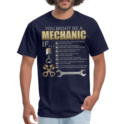 Mechanic Gift, Mechanic Shirt, You Might Be A Mechanic, Diesel Mechanic, Gift For Mechanic, Car Mechanic, Car Guy Shirt, Funny Dad Shirt - navy