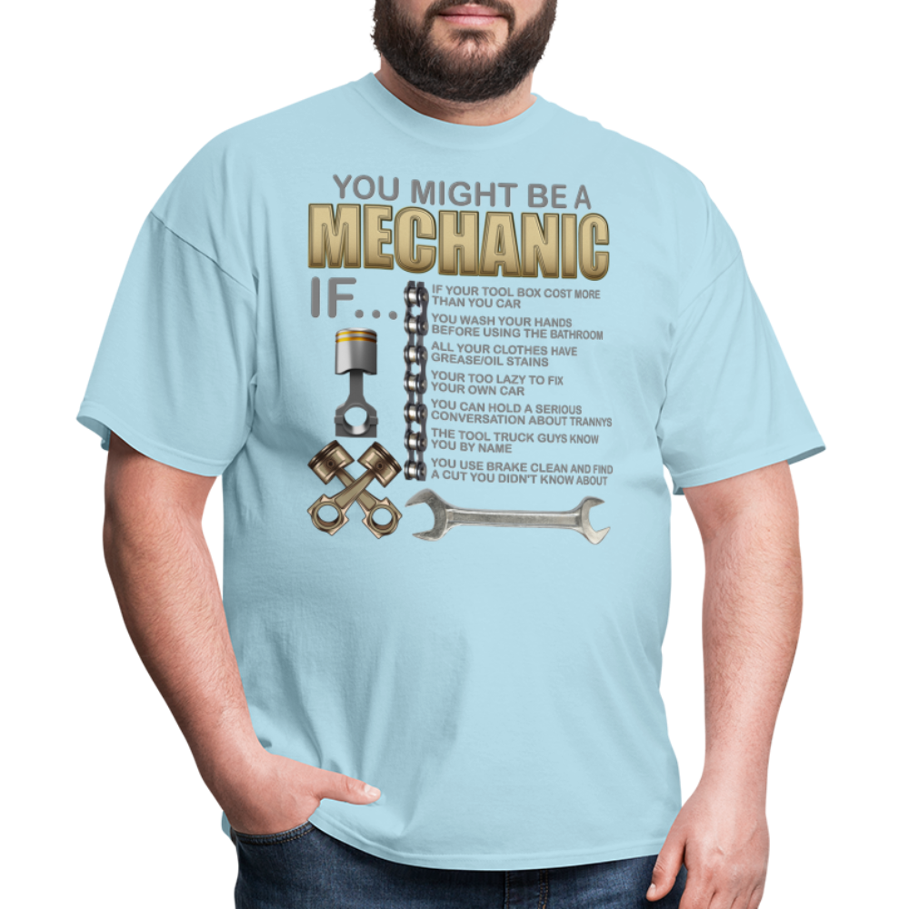 Mechanic Gift, Mechanic Shirt, You Might Be A Mechanic, Diesel Mechanic, Gift For Mechanic, Car Mechanic, Car Guy Shirt, Funny Dad Shirt - powder blue
