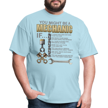 Mechanic Gift, Mechanic Shirt, You Might Be A Mechanic, Diesel Mechanic, Gift For Mechanic, Car Mechanic, Car Guy Shirt, Funny Dad Shirt - powder blue