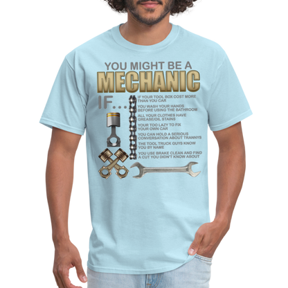 Mechanic Gift, Mechanic Shirt, You Might Be A Mechanic, Diesel Mechanic, Gift For Mechanic, Car Mechanic, Car Guy Shirt, Funny Dad Shirt - powder blue