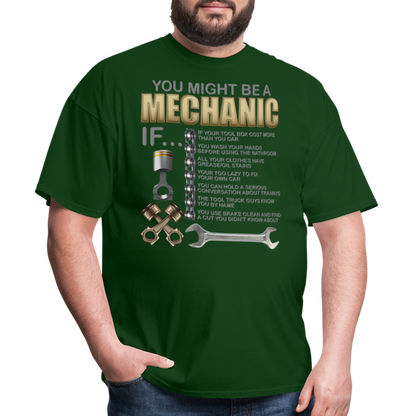 Mechanic Gift, Mechanic Shirt, You Might Be A Mechanic, Diesel Mechanic, Gift For Mechanic, Car Mechanic, Car Guy Shirt, Funny Dad Shirt - forest green