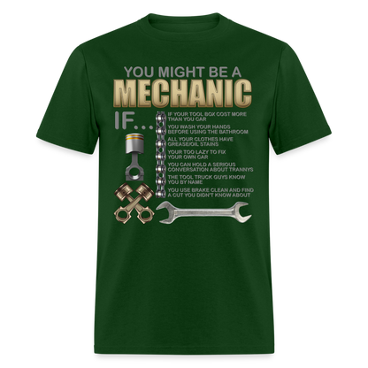 Mechanic Gift, Mechanic Shirt, You Might Be A Mechanic, Diesel Mechanic, Gift For Mechanic, Car Mechanic, Car Guy Shirt, Funny Dad Shirt - forest green