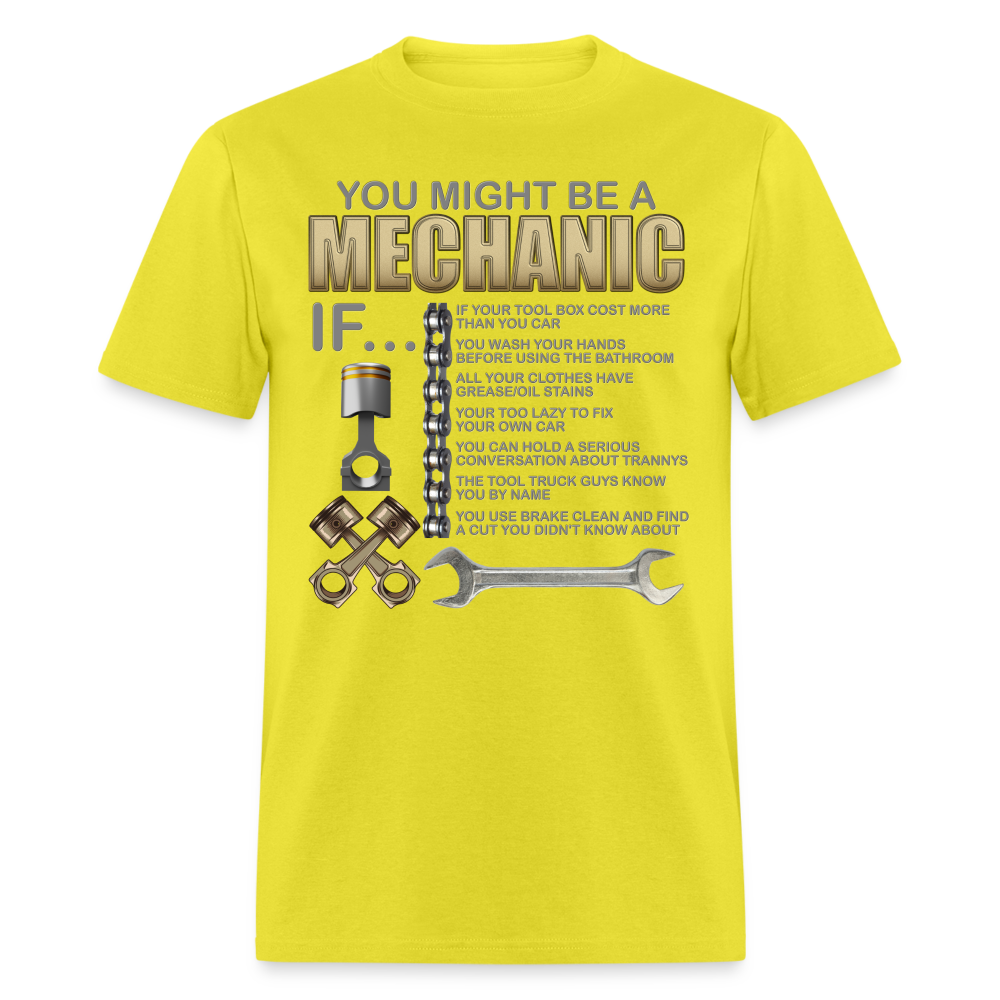 Mechanic Gift, Mechanic Shirt, You Might Be A Mechanic, Diesel Mechanic, Gift For Mechanic, Car Mechanic, Car Guy Shirt, Funny Dad Shirt - yellow