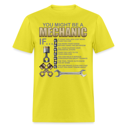 Mechanic Gift, Mechanic Shirt, You Might Be A Mechanic, Diesel Mechanic, Gift For Mechanic, Car Mechanic, Car Guy Shirt, Funny Dad Shirt - yellow
