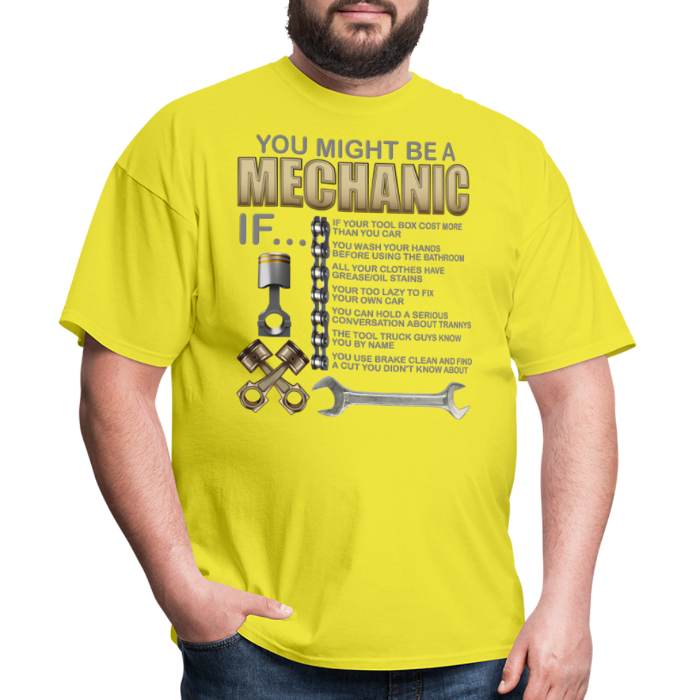 Mechanic Gift, Mechanic Shirt, You Might Be A Mechanic, Diesel Mechanic, Gift For Mechanic, Car Mechanic, Car Guy Shirt, Funny Dad Shirt - yellow
