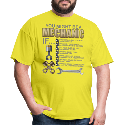 Mechanic Gift, Mechanic Shirt, You Might Be A Mechanic, Diesel Mechanic, Gift For Mechanic, Car Mechanic, Car Guy Shirt, Funny Dad Shirt - yellow