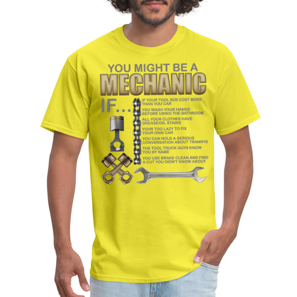 Mechanic Gift, Mechanic Shirt, You Might Be A Mechanic, Diesel Mechanic, Gift For Mechanic, Car Mechanic, Car Guy Shirt, Funny Dad Shirt - yellow