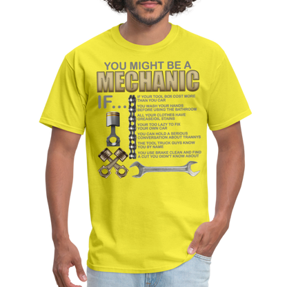 Mechanic Gift, Mechanic Shirt, You Might Be A Mechanic, Diesel Mechanic, Gift For Mechanic, Car Mechanic, Car Guy Shirt, Funny Dad Shirt - yellow