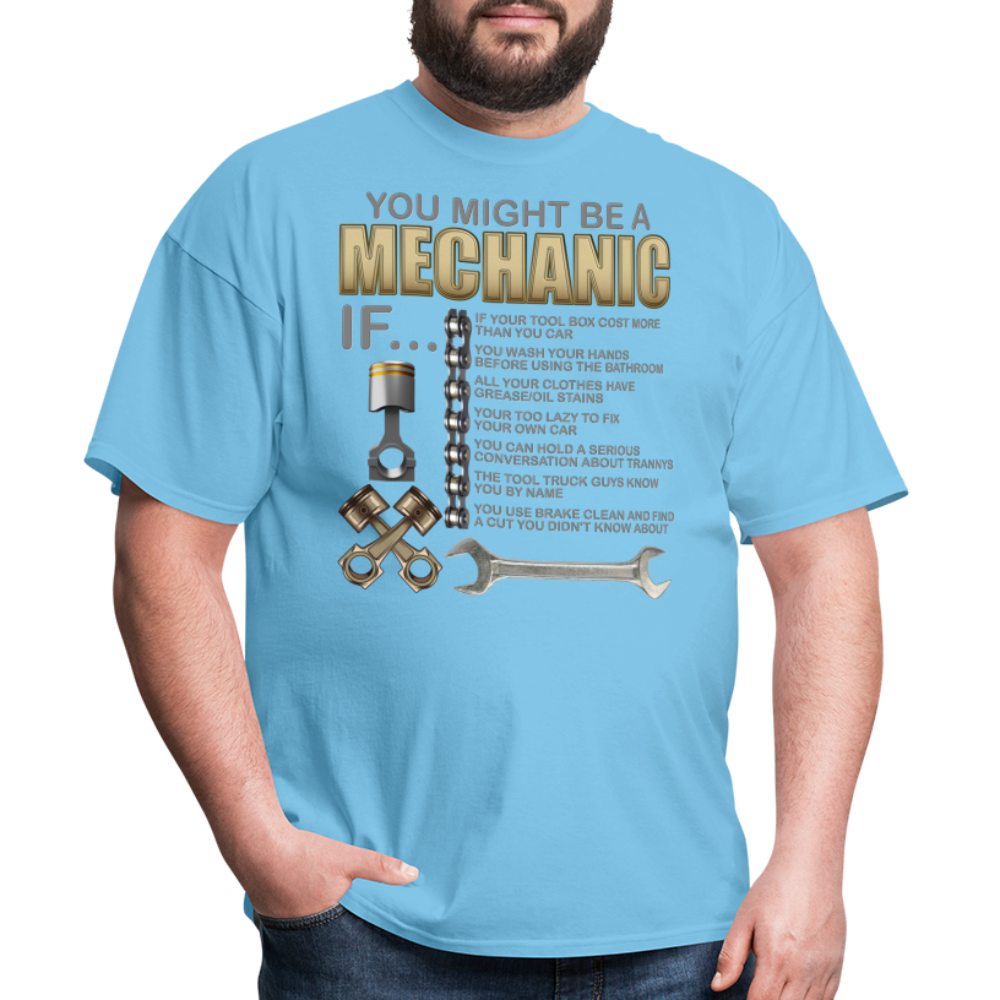 Mechanic Gift, Mechanic Shirt, You Might Be A Mechanic, Diesel Mechanic, Gift For Mechanic, Car Mechanic, Car Guy Shirt, Funny Dad Shirt - aquatic blue