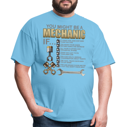 Mechanic Gift, Mechanic Shirt, You Might Be A Mechanic, Diesel Mechanic, Gift For Mechanic, Car Mechanic, Car Guy Shirt, Funny Dad Shirt - aquatic blue