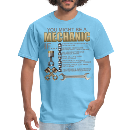 Mechanic Gift, Mechanic Shirt, You Might Be A Mechanic, Diesel Mechanic, Gift For Mechanic, Car Mechanic, Car Guy Shirt, Funny Dad Shirt - aquatic blue