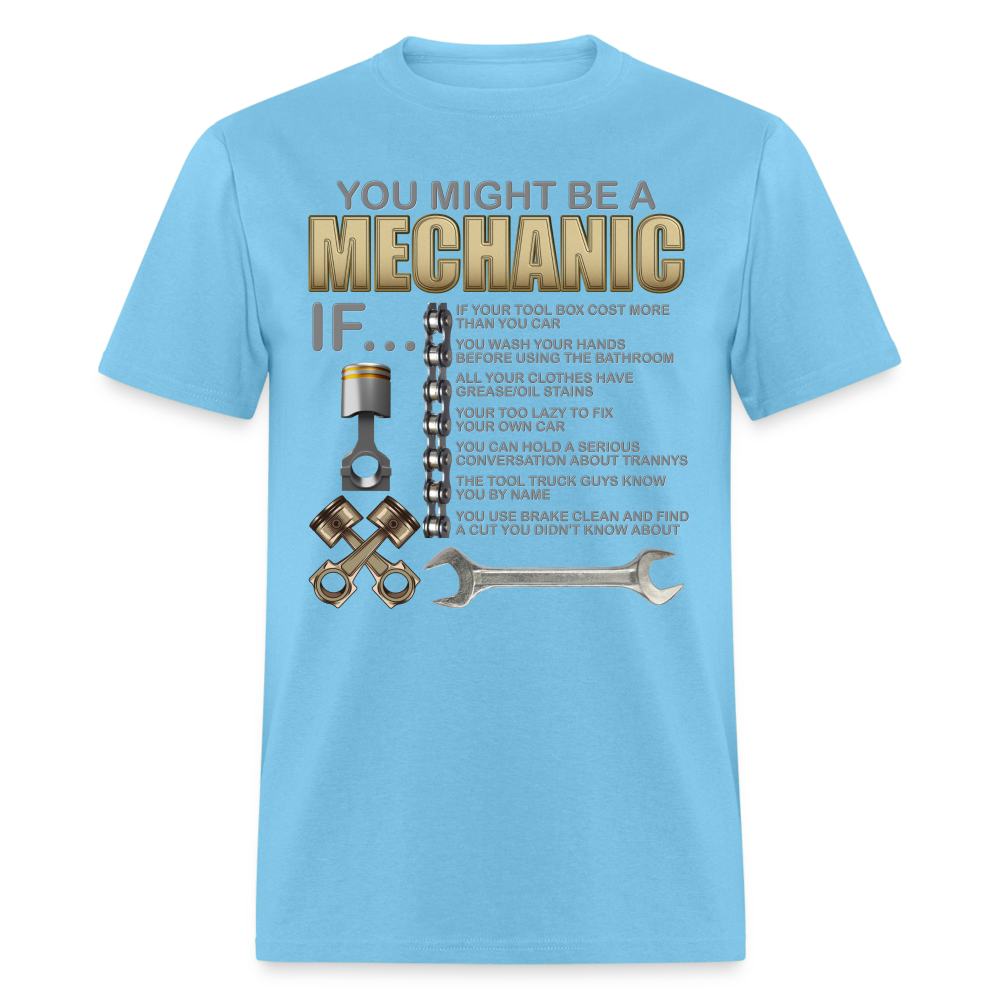 Mechanic Gift, Mechanic Shirt, You Might Be A Mechanic, Diesel Mechanic, Gift For Mechanic, Car Mechanic, Car Guy Shirt, Funny Dad Shirt - aquatic blue