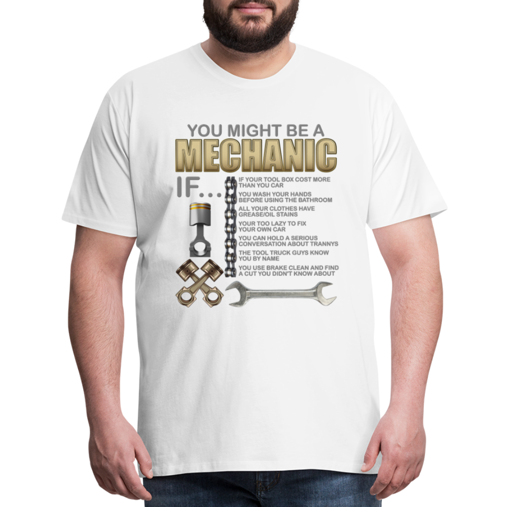 Mechanic Gift, Mechanic Shirt, You Might Be A Mechanic, Diesel Mechanic, Gift For Mechanic, Car Mechanic, Car Guy Shirt, Funny Dad Shirt - white