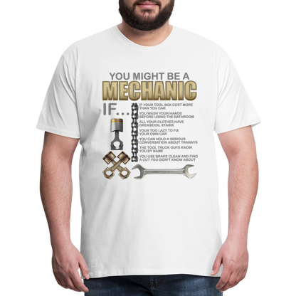 Mechanic Gift, Mechanic Shirt, You Might Be A Mechanic, Diesel Mechanic, Gift For Mechanic, Car Mechanic, Car Guy Shirt, Funny Dad Shirt - white