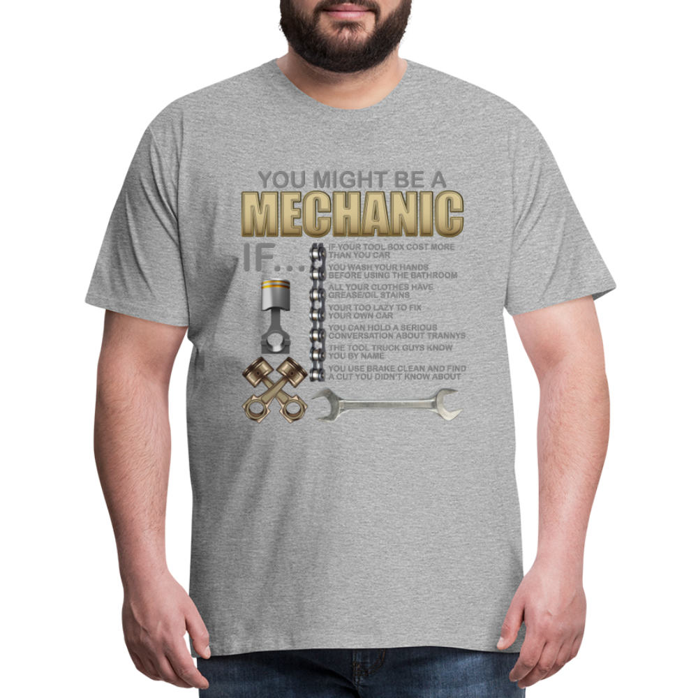 Mechanic Gift, Mechanic Shirt, You Might Be A Mechanic, Diesel Mechanic, Gift For Mechanic, Car Mechanic, Car Guy Shirt, Funny Dad Shirt - heather gray