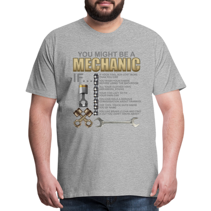 Mechanic Gift, Mechanic Shirt, You Might Be A Mechanic, Diesel Mechanic, Gift For Mechanic, Car Mechanic, Car Guy Shirt, Funny Dad Shirt - heather gray