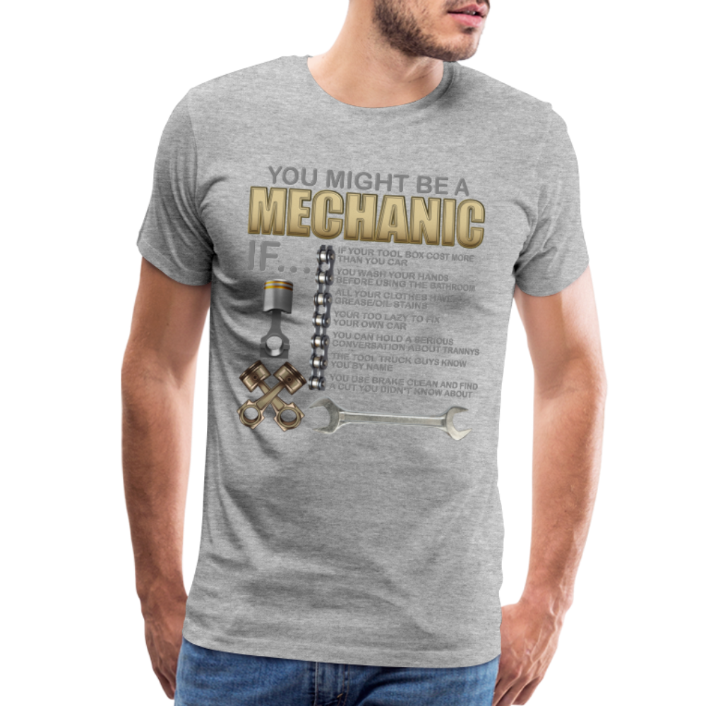 Mechanic Gift, Mechanic Shirt, You Might Be A Mechanic, Diesel Mechanic, Gift For Mechanic, Car Mechanic, Car Guy Shirt, Funny Dad Shirt - heather gray