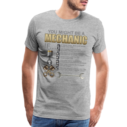 Mechanic Gift, Mechanic Shirt, You Might Be A Mechanic, Diesel Mechanic, Gift For Mechanic, Car Mechanic, Car Guy Shirt, Funny Dad Shirt - heather gray