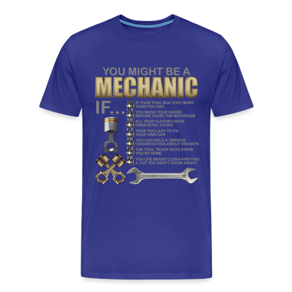 Mechanic Gift, Mechanic Shirt, You Might Be A Mechanic, Diesel Mechanic, Gift For Mechanic, Car Mechanic, Car Guy Shirt, Funny Dad Shirt - royal blue