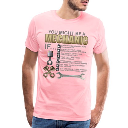 Mechanic Gift, Mechanic Shirt, You Might Be A Mechanic, Diesel Mechanic, Gift For Mechanic, Car Mechanic, Car Guy Shirt, Funny Dad Shirt - pink