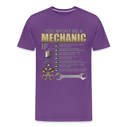 Mechanic Gift, Mechanic Shirt, You Might Be A Mechanic, Diesel Mechanic, Gift For Mechanic, Car Mechanic, Car Guy Shirt, Funny Dad Shirt - purple