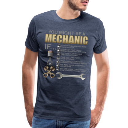 Mechanic Gift, Mechanic Shirt, You Might Be A Mechanic, Diesel Mechanic, Gift For Mechanic, Car Mechanic, Car Guy Shirt, Funny Dad Shirt - heather blue