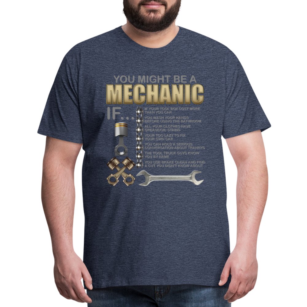 Mechanic Gift, Mechanic Shirt, You Might Be A Mechanic, Diesel Mechanic, Gift For Mechanic, Car Mechanic, Car Guy Shirt, Funny Dad Shirt - heather blue