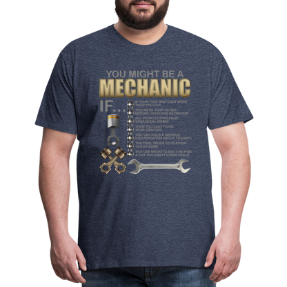 Mechanic Gift, Mechanic Shirt, You Might Be A Mechanic, Diesel Mechanic, Gift For Mechanic, Car Mechanic, Car Guy Shirt, Funny Dad Shirt - heather blue