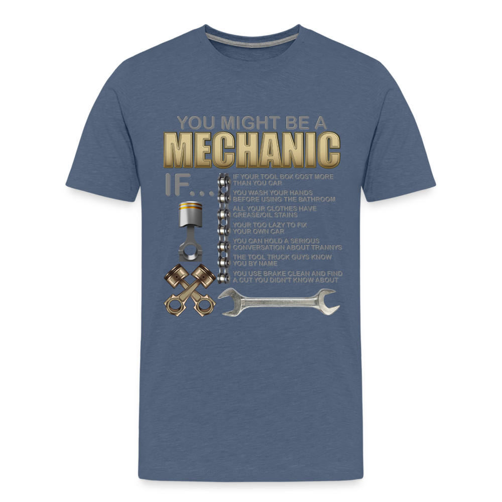 Mechanic Gift, Mechanic Shirt, You Might Be A Mechanic, Diesel Mechanic, Gift For Mechanic, Car Mechanic, Car Guy Shirt, Funny Dad Shirt - heather blue